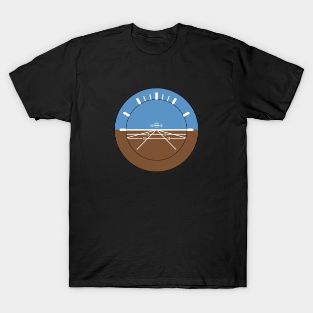 Artificial Horizon Indicator T-Shirt by Avion